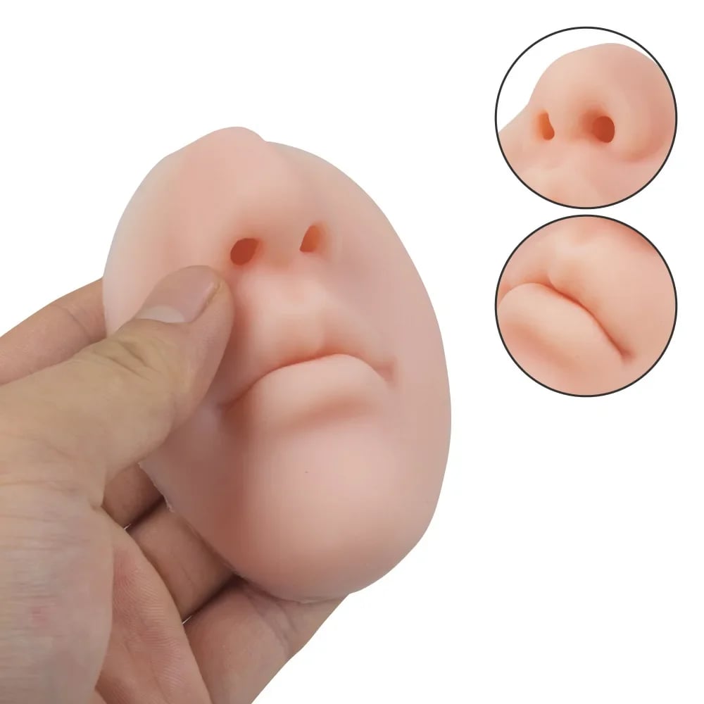 Realistic nose-shaped wall-mounted soap dispenser