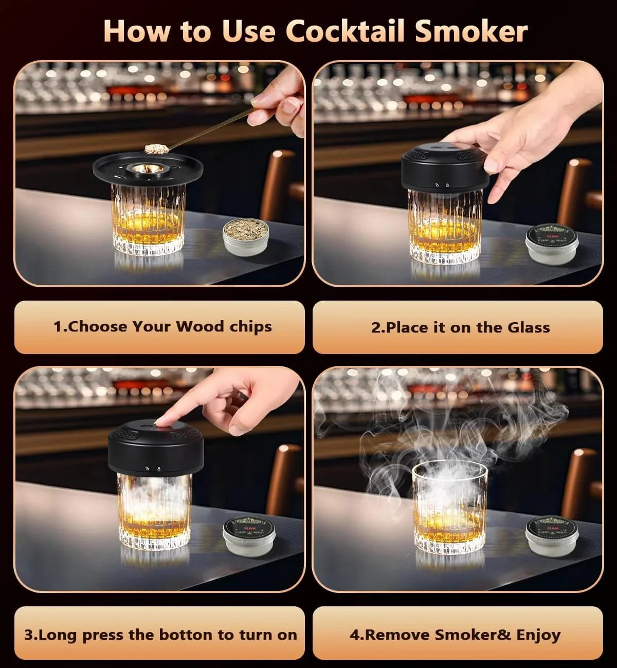 🔥 Electric Whiskey Smoker Kit