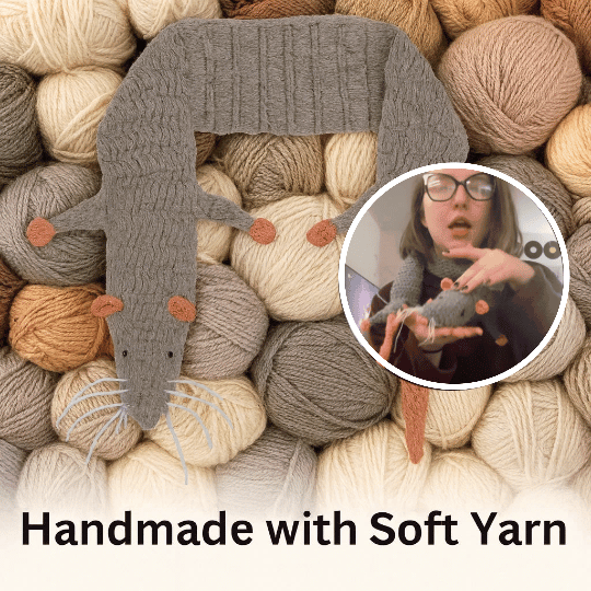 🧣Handmade Knitted Mouse Scarf