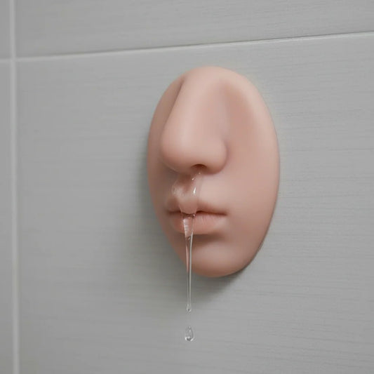 Realistic nose-shaped wall-mounted soap dispenser